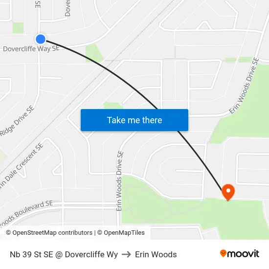 Nb 39 St SE @ Dovercliffe Wy to Erin Woods map