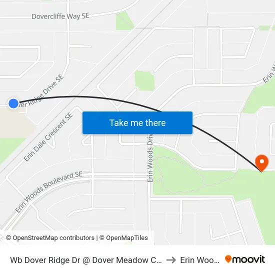 Wb Dover Ridge Dr @ Dover Meadow Cl SE to Erin Woods map