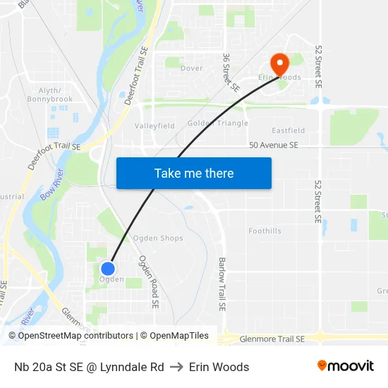 Nb 20a St SE @ Lynndale Rd to Erin Woods map