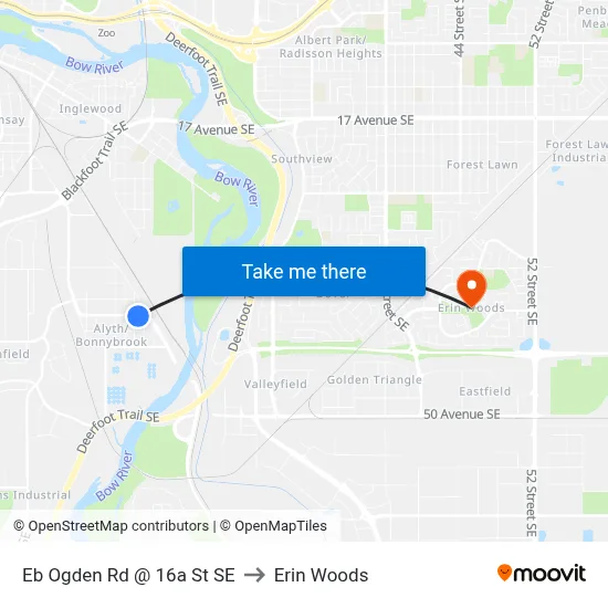 Eb Ogden Rd @ 16a St SE to Erin Woods map