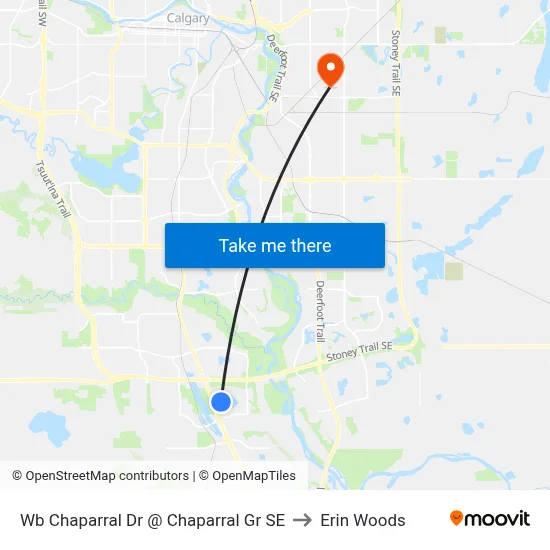 Wb Chaparral Dr @ Chaparral Gr SE to Erin Woods map