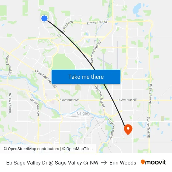 Eb Sage Valley Dr @ Sage Valley Gr NW to Erin Woods map