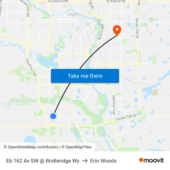 Eb 162 Av SW @ Bridleridge Wy to Erin Woods map