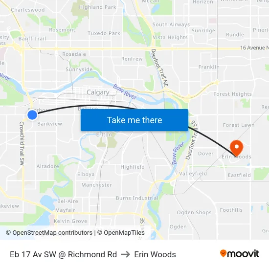 Eb 17 Av SW @ Richmond Rd to Erin Woods map