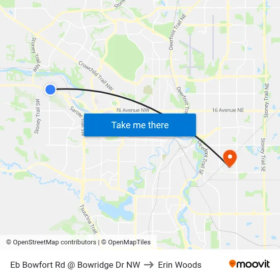 Eb Bowfort Rd @ Bowridge Dr NW to Erin Woods map