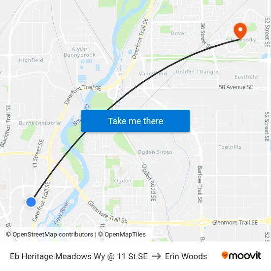 Eb Heritage Meadows Wy @ 11 St SE to Erin Woods map