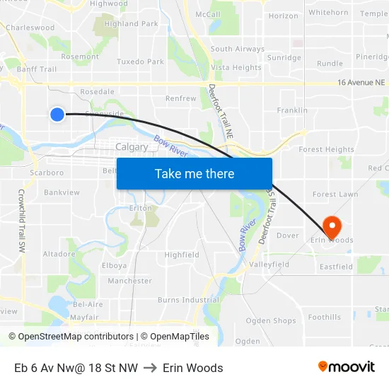 Eb 6 Av Nw@ 18 St NW to Erin Woods map