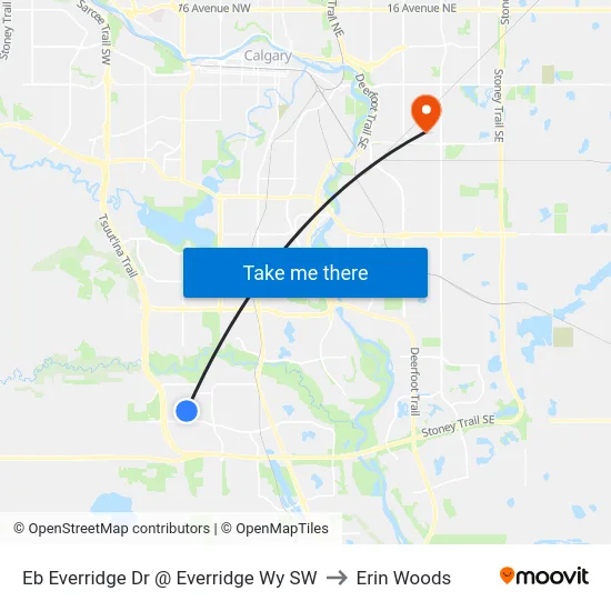 Eb Everridge Dr @ Everridge Wy SW to Erin Woods map