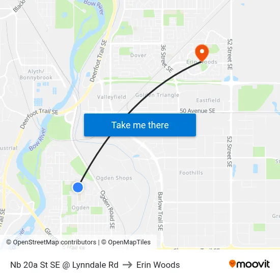 Nb 20a St SE @ Lynndale Rd to Erin Woods map