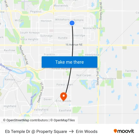 Eb Temple Dr @  Property Square to Erin Woods map