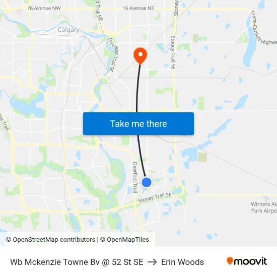 Wb Mckenzie Towne Bv @ 52 St SE to Erin Woods map