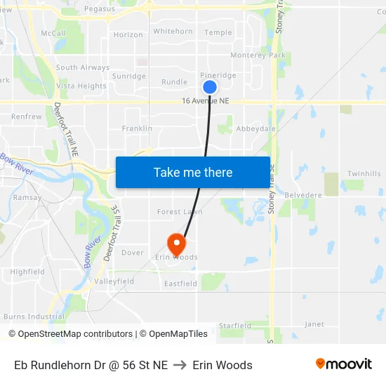 Eb Rundlehorn Dr @ 56 St NE to Erin Woods map