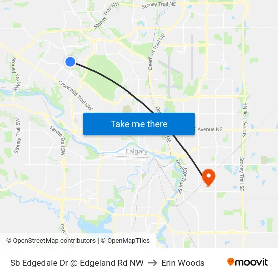 Sb Edgedale Dr @ Edgeland Rd NW to Erin Woods map