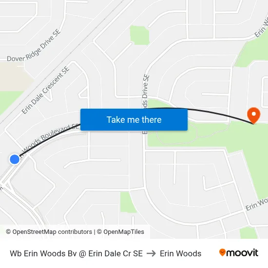 Wb Erin Woods Bv @ Erin Dale Cr SE to Erin Woods map