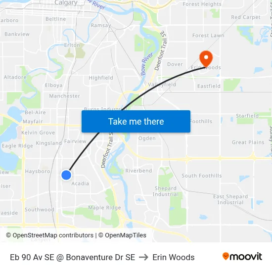 Eb 90 Av SE @ Bonaventure Dr SE to Erin Woods map