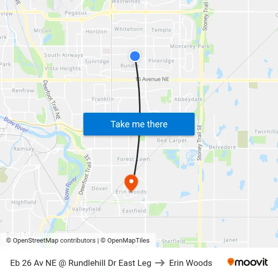 Eb 26 Av NE @ Rundlehill Dr East Leg to Erin Woods map