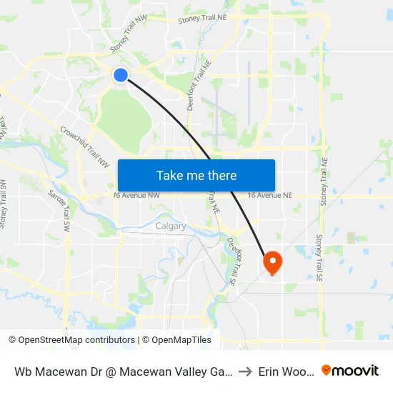 Wb Macewan Dr @ Macewan Valley Ga NW to Erin Woods map