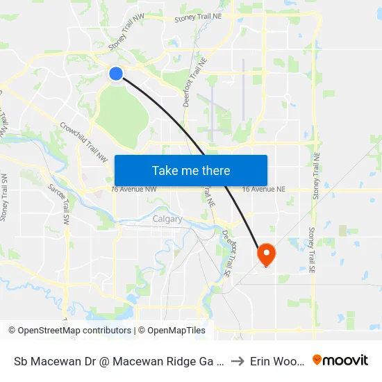 Sb Macewan Dr @ Macewan Ridge Ga NW to Erin Woods map