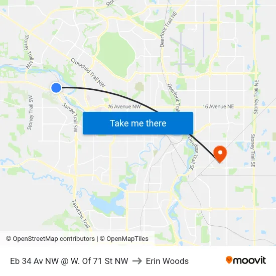 Eb 34 Av NW @ W. Of 71 St NW to Erin Woods map