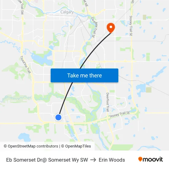 Eb Somerset Dr@ Somerset Wy SW to Erin Woods map