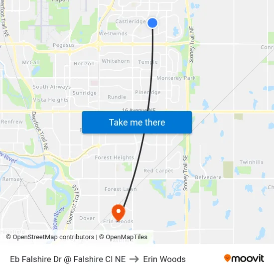 Eb Falshire Dr @ Falshire Cl NE to Erin Woods map