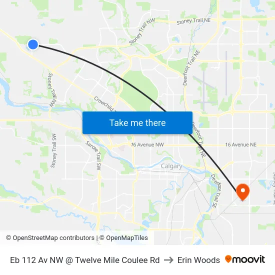 Eb 112 Av NW @ Twelve Mile Coulee  Rd to Erin Woods map