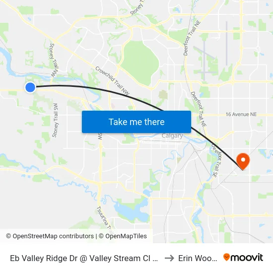 Eb Valley Ridge Dr @ Valley Stream Cl NW to Erin Woods map