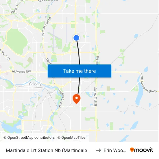 Martindale Lrt Station Nb (Martindale Bv) to Erin Woods map