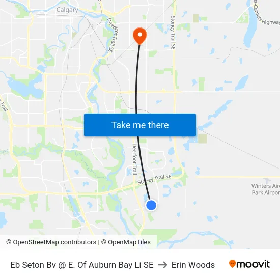 Eb Seton Bv @ E. Of Auburn Bay Li SE to Erin Woods map