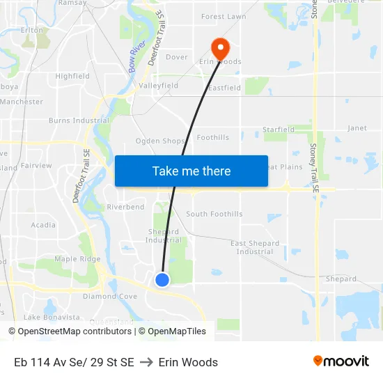 Eb 114 Av Se/ 29 St SE to Erin Woods map