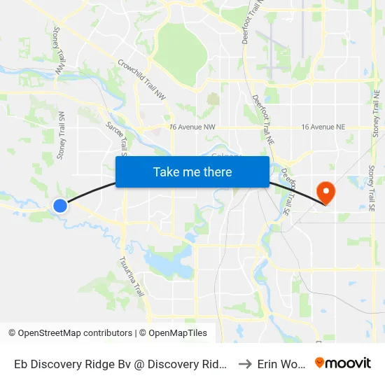 Eb Discovery Ridge Bv @ Discovery Ridge Ci SW to Erin Woods map