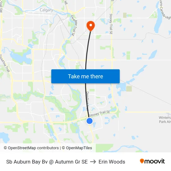 Sb Auburn Bay Bv @ Autumn Gr SE to Erin Woods map