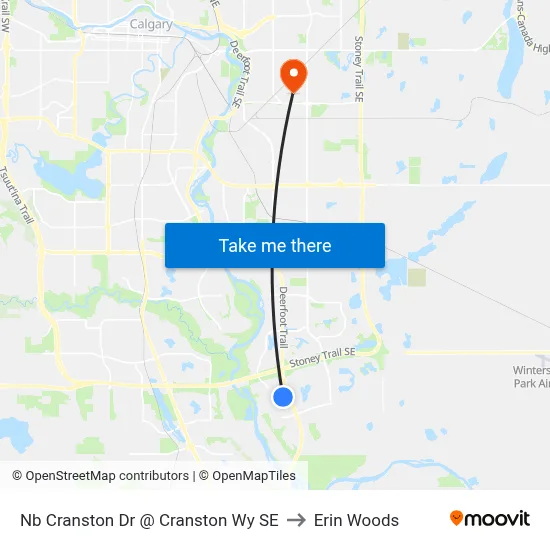 Nb Cranston Dr @ Cranston Wy SE to Erin Woods map