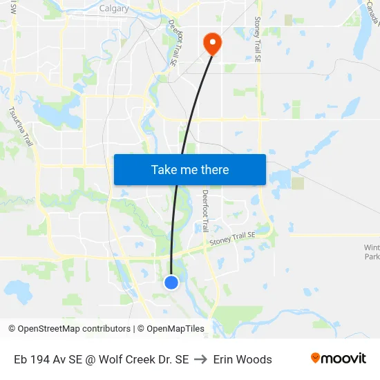 Eb 194 Av SE @ Wolf Creek Dr. SE to Erin Woods map