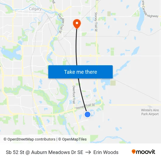Sb 52 St @ Auburn Meadows Dr SE to Erin Woods map