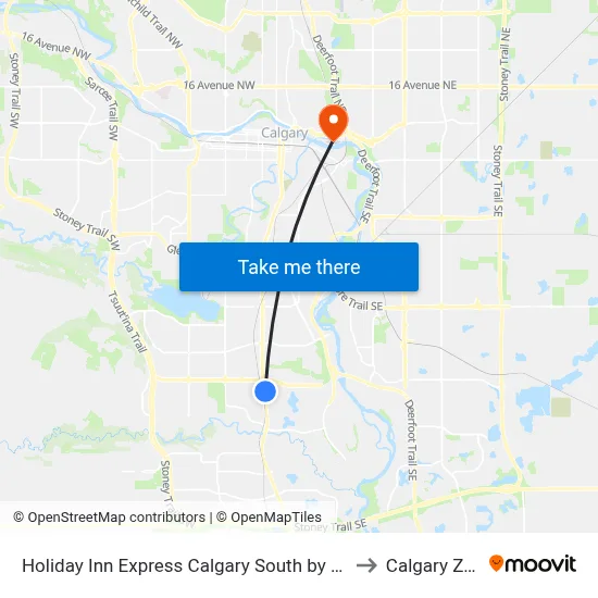 Holiday Inn Express Calgary South by IHG to Calgary Zoo map