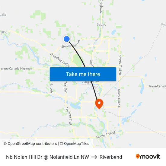 Nb Nolan Hill Dr @ Nolanfield Ln NW to Riverbend map