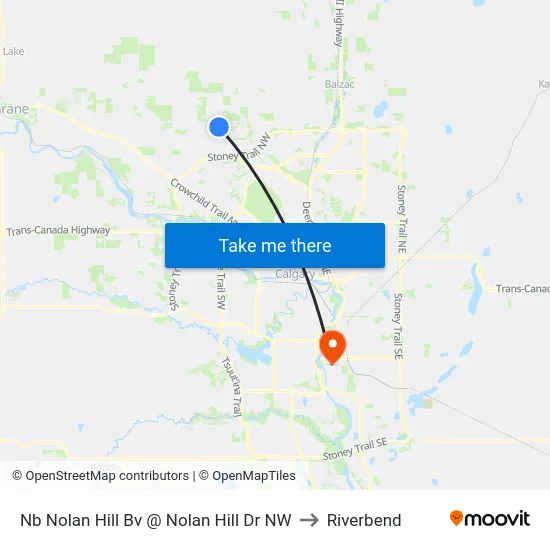 Nb Nolan Hill Bv @ Nolan Hill Dr NW to Riverbend map