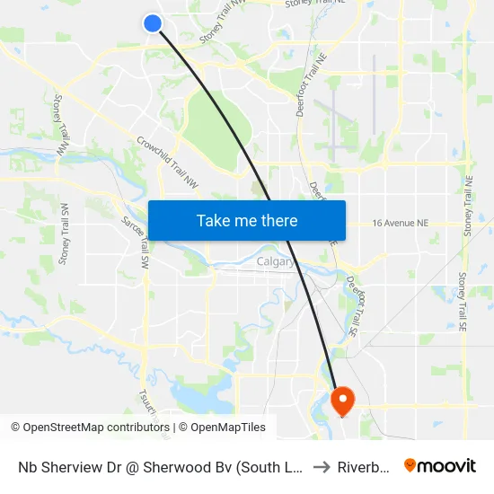 Nb Sherview Dr @ Sherwood Bv (South Leg) NW to Riverbend map