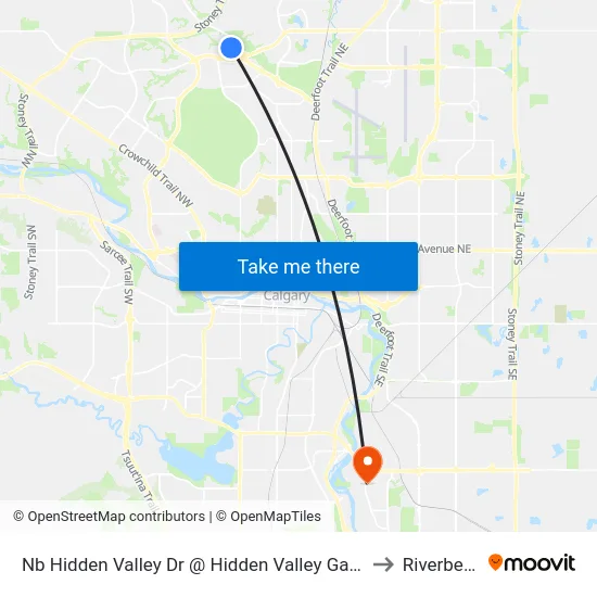 Nb Hidden Valley Dr @ Hidden Valley Ga NW to Riverbend map