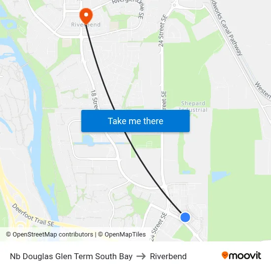 Nb Douglas Glen Term South Bay to Riverbend map