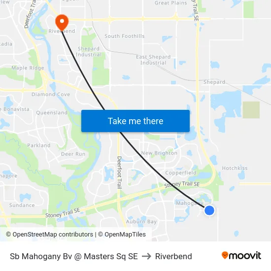 Sb Mahogany Bv @ Masters Sq SE to Riverbend map