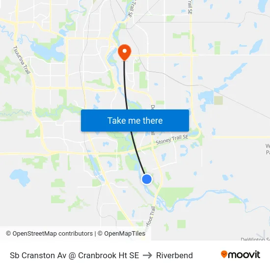 Sb Cranston Av @ Cranbrook Ht SE to Riverbend map