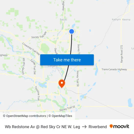Wb Redstone Av @ Red Sky Cr NE W. Leg to Riverbend map