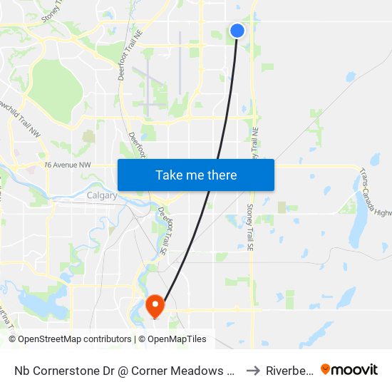 Nb Cornerstone Dr @ Corner Meadows Av NE to Riverbend map