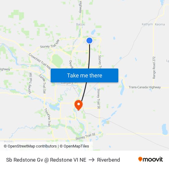 Sb Redstone Gv @ Redstone VI NE to Riverbend map