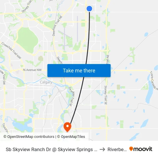Sb Skyview Ranch Dr @ Skyview Springs Rd NE to Riverbend map