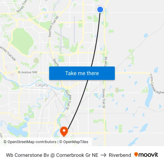 Wb Cornerstone Bv @ Cornerbrook Gr NE to Riverbend map