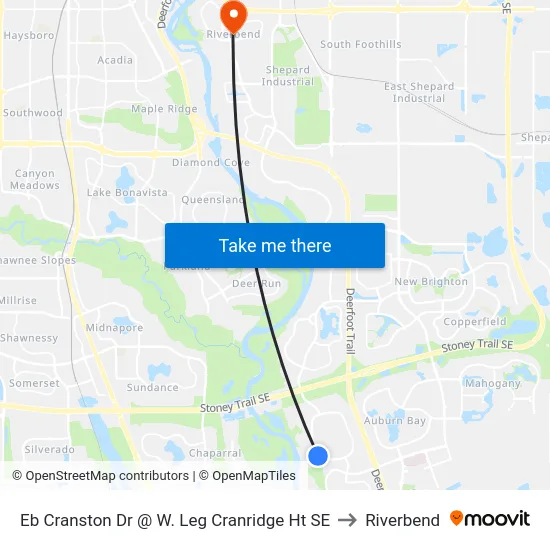 Eb Cranston Dr @ W. Leg Cranridge Ht SE to Riverbend map