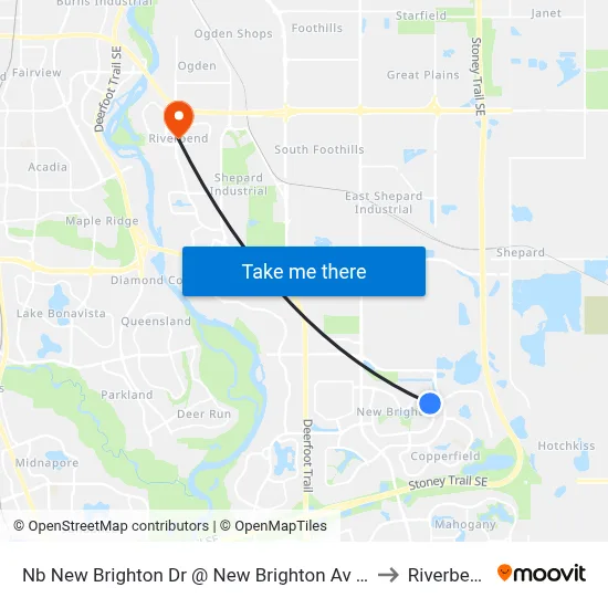 Nb New Brighton Dr @ New Brighton Av SE to Riverbend map